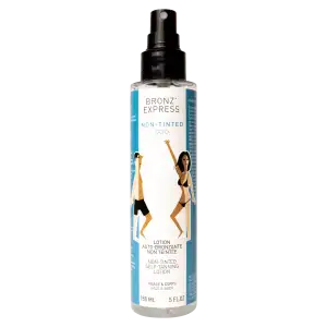 Bezbarwny samoopalacz w płynie do twarzy i ciała - BRONZ’EXPRESS Lotion Auto-Bronzante Non-Teintée 